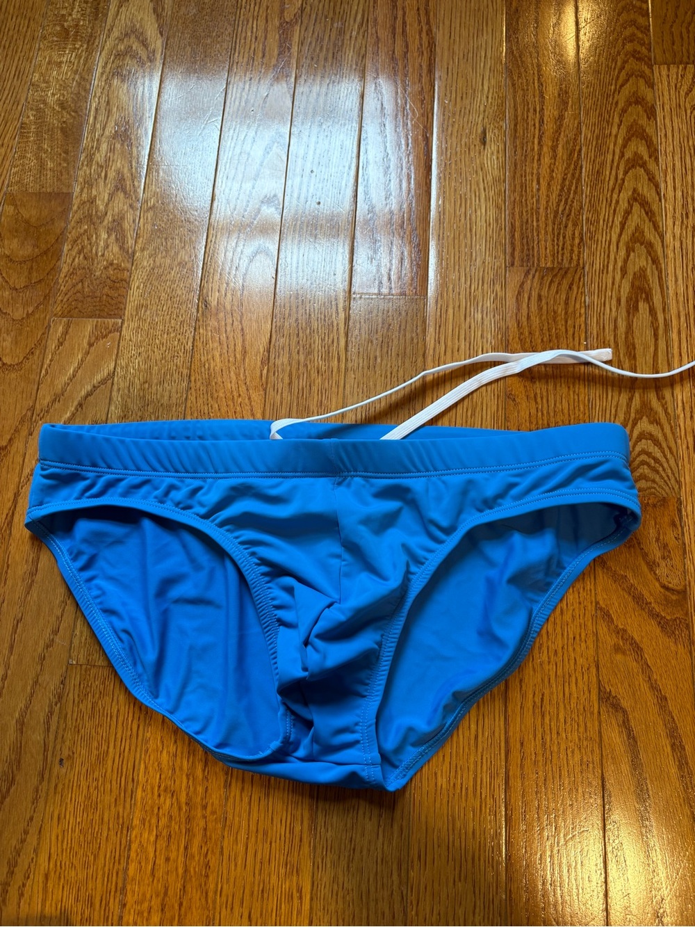 Men's Bright Blue Swim Briefs with Drawstring